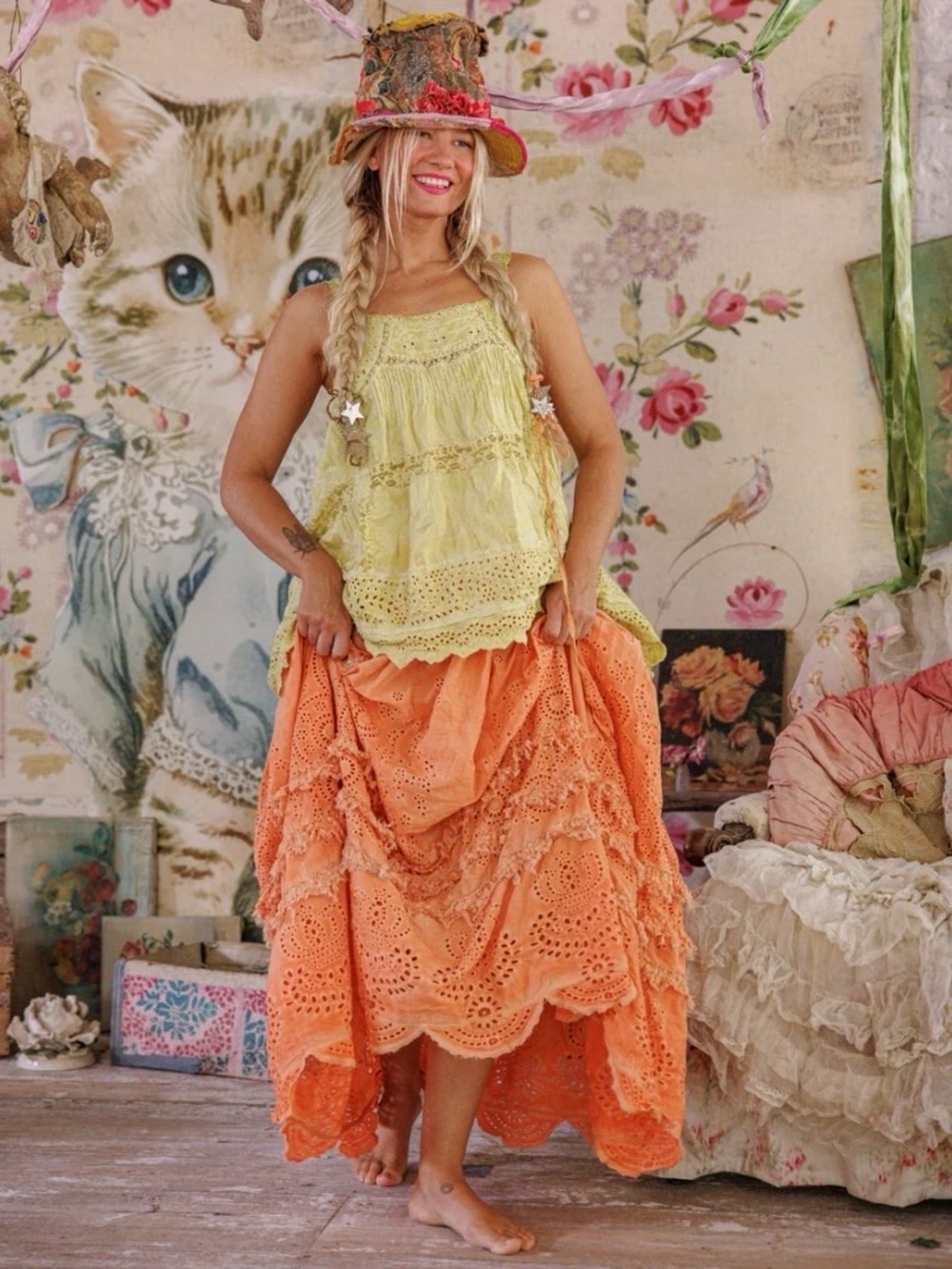 Magnolia Pearl Eyelet Skirt SKIRT223-ARNCI-OS